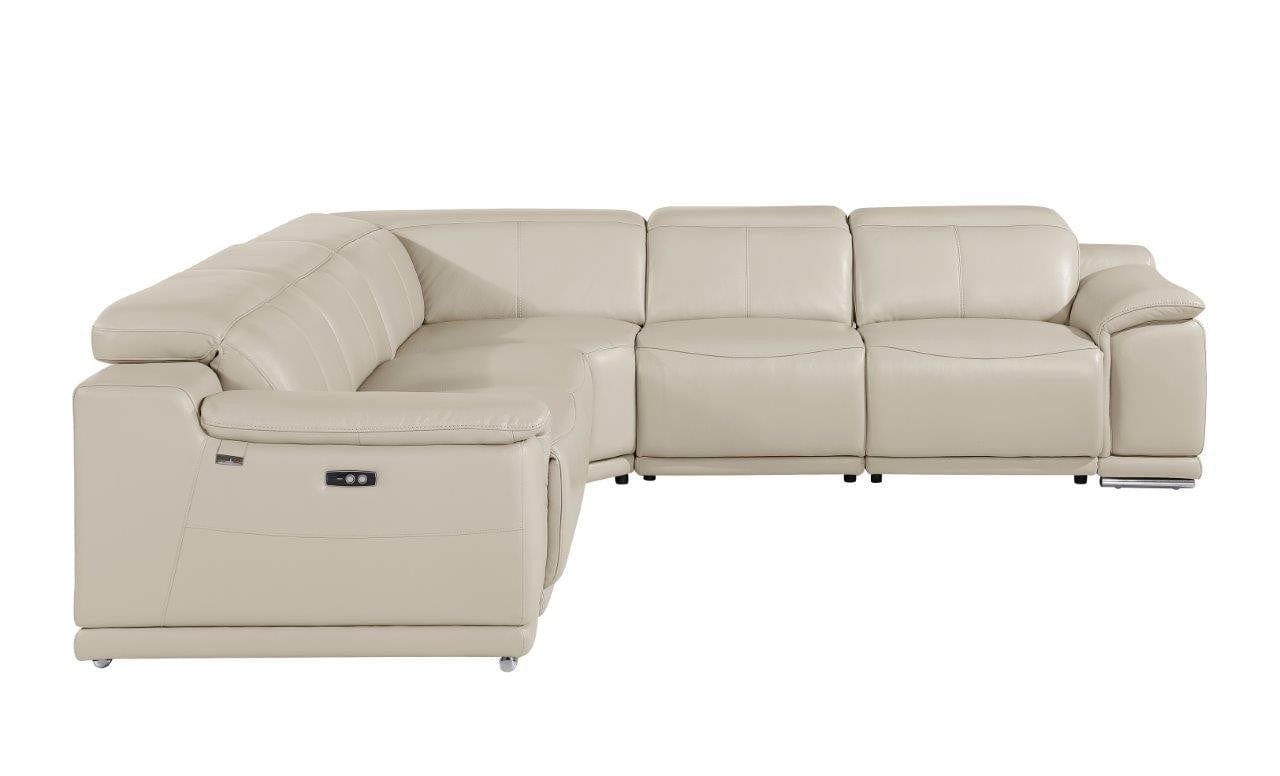 by Global United Sofa Global United 9762 - Divanitalia 3-Power Reclining 5PC Sectional