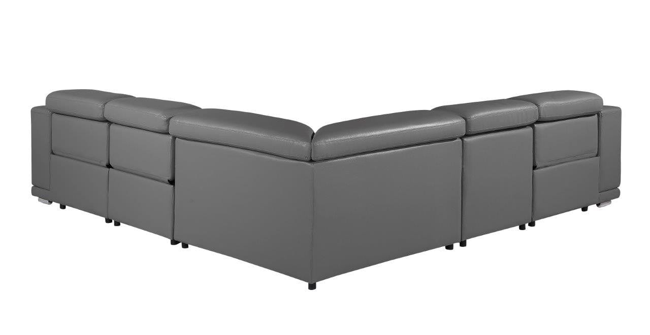 by Global United Sofa Global United 9762 - Divanitalia 3-Power Reclining 5PC Sectional