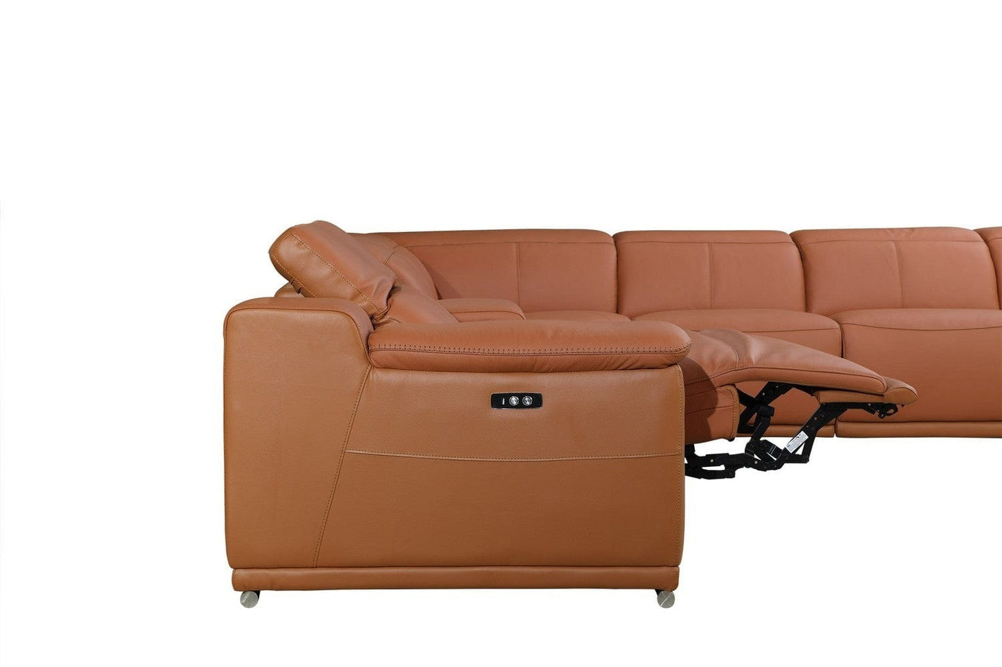 by Global United Sofa Global United 9762 - Divanitalia 3-Power Reclining 6PC Sectional w/ 1-Console