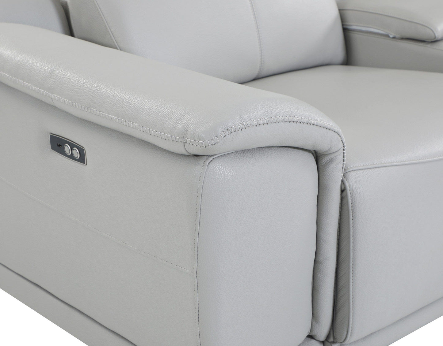 by Global United Sofa Global United 9762 - Divanitalia 3-Power Reclining 6PC Sectional w/ 1-Console