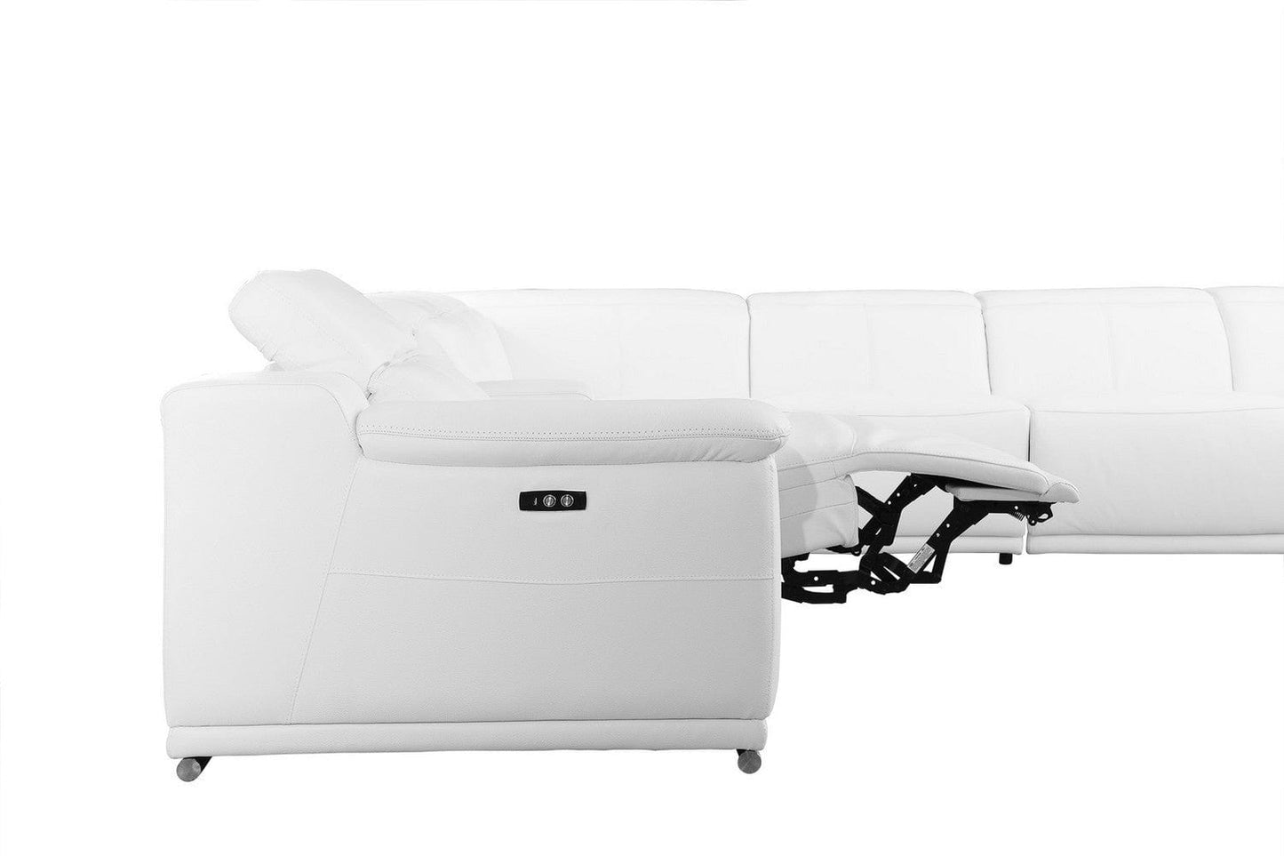 by Global United Sofa Global United 9762 - Divanitalia 3-Power Reclining 6PC Sectional w/ 1-Console