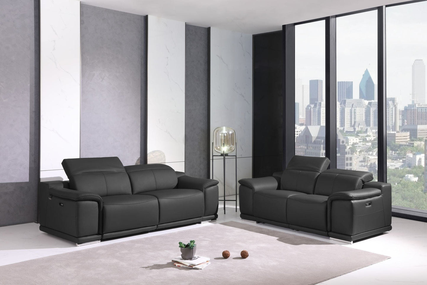 by Global United Sofa Global United 9762 - Divanitalia Power Reclining 2PC Sofa Set