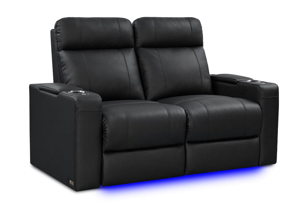 by Valencia Seating Sofa Row of 2 - Loveseat | Width: 62" Height: 42" Depth: 38.75" / Onyx Valencia Piacenza Luxury Edition