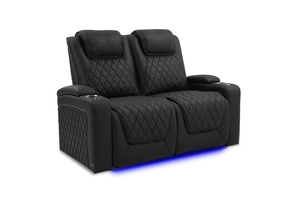 by Valencia Seating Sofa Row of 2 - Loveseat | Width: 62" Height: 44.5" Depth: 39" / Onyx Valencia Oslo Luxury Edition