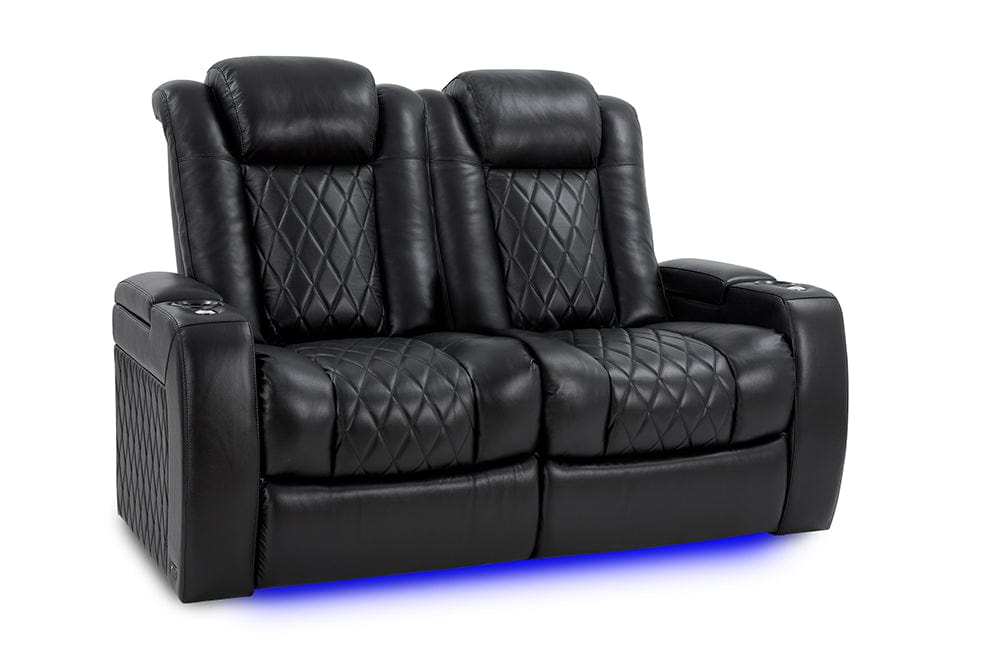 by Valencia Seating Sofa Row of 2 | Loveseat | Width: 64.25" Height: 46" Depth: 39.5" / Midnight Black / Heavy Duty (400LB Sitting Weight Limit) Valencia Tuscany XL