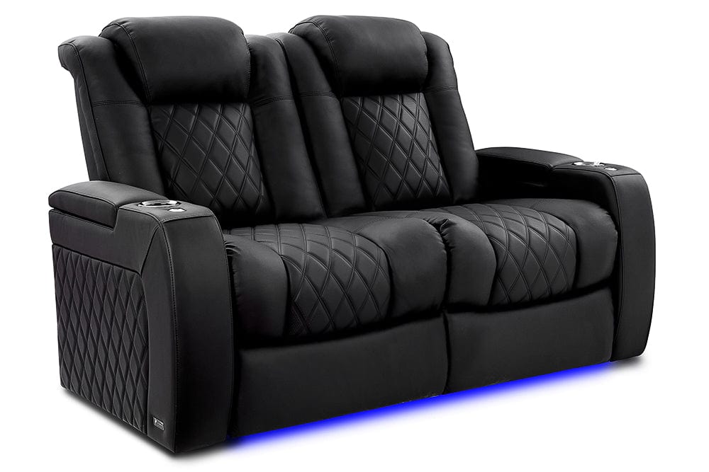 by Valencia Seating Sofa Row of 2 – Loveseat | Width: 64.25" Height: 46" Depth: 39.5" / Onyx Valencia Tuscany XL Luxury Edition