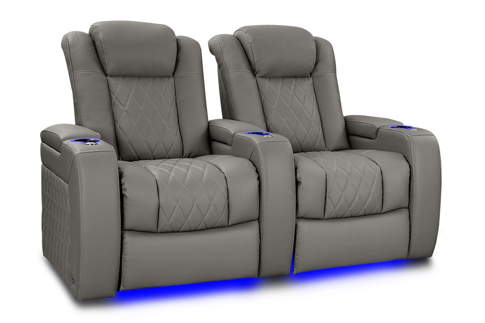 by Valencia Seating Sofa Row of 2 | Width: 68.25" Height: 43.5" Depth: 40" / Stone Valencia Tuscany Vegan Edition