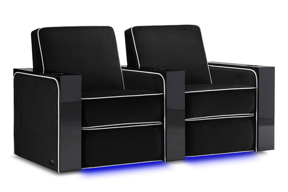 by Valencia Seating Sofa Row of 2 | Width: 68.5" Height: 37" Depth: 35.5" / Raven Valencia Naples Elegance
