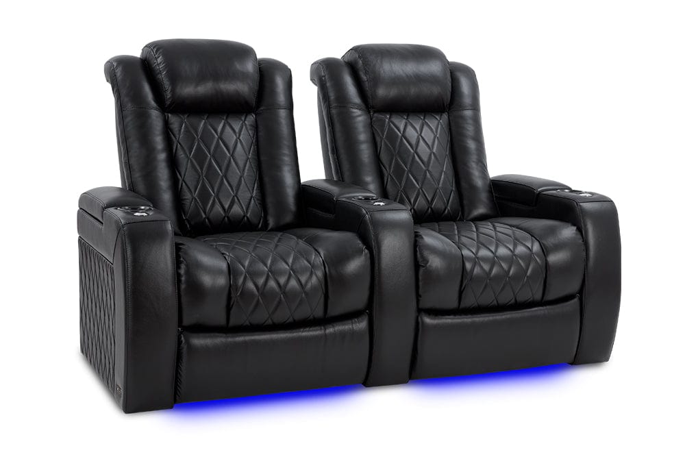 by Valencia Seating Sofa Row of 2 | Width: 71.25" Height: 46" Depth: 39.5" / Midnight Black / Regular Spec (300LB Sitting Weight Limit) Valencia Tuscany XL