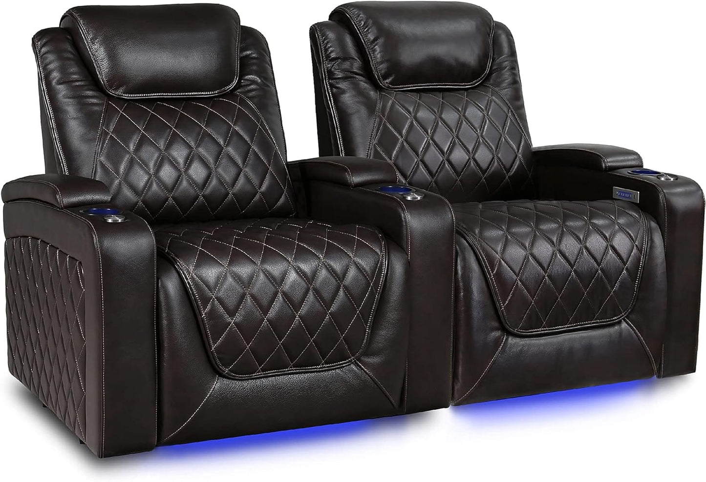 by Valencia Seating Sofa Row of 2 | Width: 71.5" Height: 45" Depth: 38" / Dark Chocolate / Regular Spec (300 LBs Sitting Weight Limit) Valencia Oslo XL Home Theater Seating