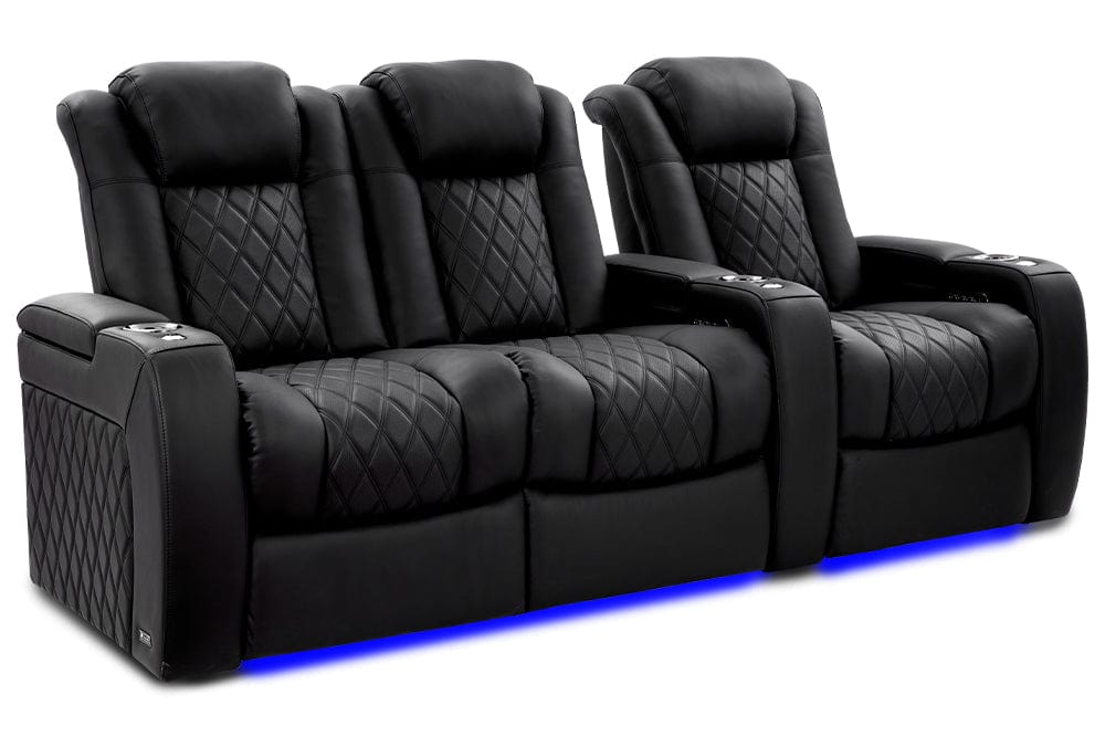 by Valencia Seating Sofa Row of 3 - Loveseat Left | Width: 92.25" Height: 43.5" Depth: 39.75" / Onyx Valencia Tuscany Ultimate Edition