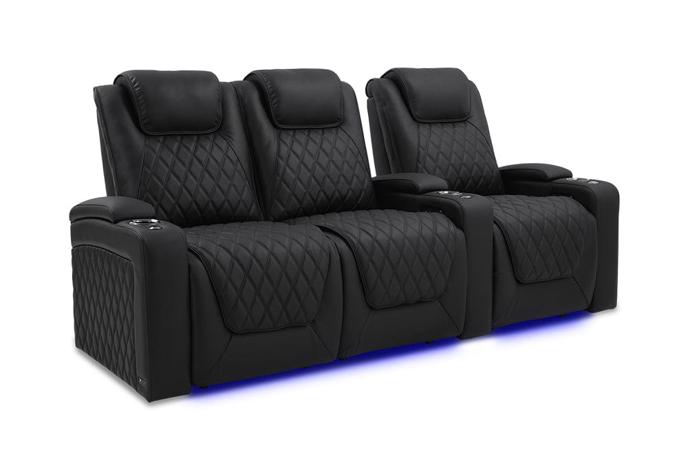 by Valencia Seating Sofa Row of 3 - Loveseat Left | Width: 93" Height: 44.5" Depth: 39" / Onyx Valencia Oslo Luxury Edition