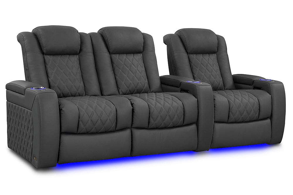 by Valencia Seating Sofa Row of 3 – Loveseat Left | Width: 96.75" Height: 46" Depth: 39.5" / Graphite Valencia Tuscany XL Luxury Edition