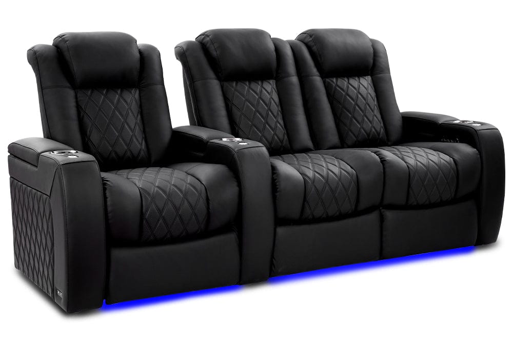 by Valencia Seating Sofa Row of 3 - Loveseat Right | Width: 92.25" Height: 43.5" Depth: 39.75" / Onyx Valencia Tuscany Ultimate Edition
