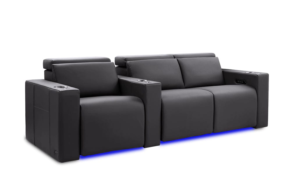 by Valencia Seating Sofa Row of 3 - Loveseat Right | Width: 93" Height: 33" Depth: 39" / Graphite Valencia Barcelona Ultimate Luxury Edition