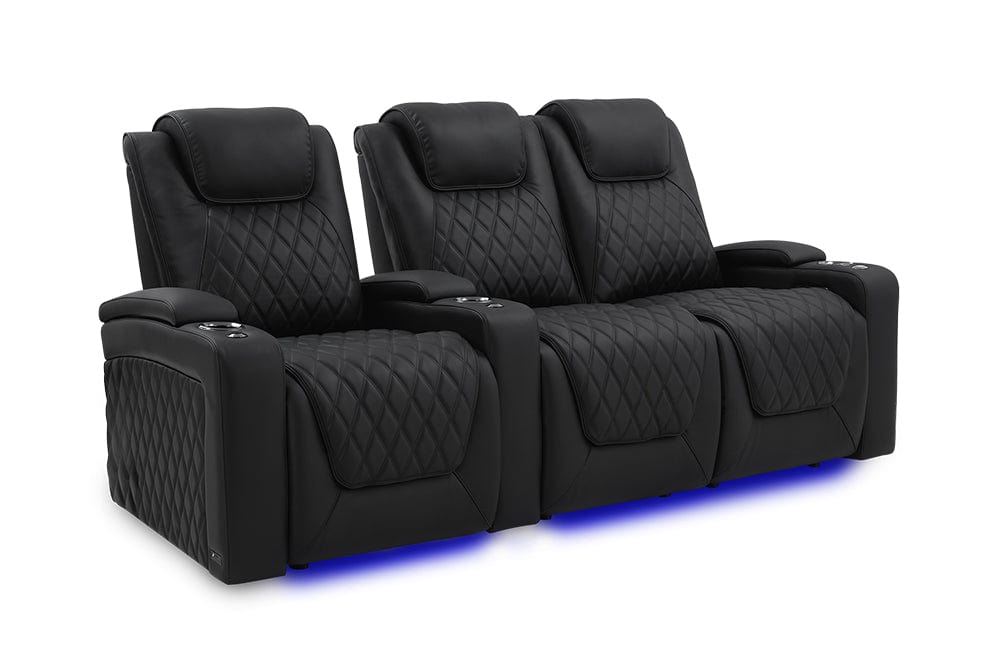 by Valencia Seating Sofa Row of 3 - Loveseat Right | Width: 93" Height: 44.5" Depth: 39" / Onyx Valencia Oslo Luxury Edition