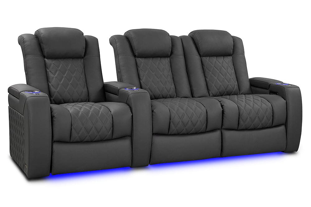 by Valencia Seating Sofa Row of 3 – Loveseat Right | Width: 96.75" Height: 46" Depth: 39.5" / Graphite Valencia Tuscany XL Luxury Edition
