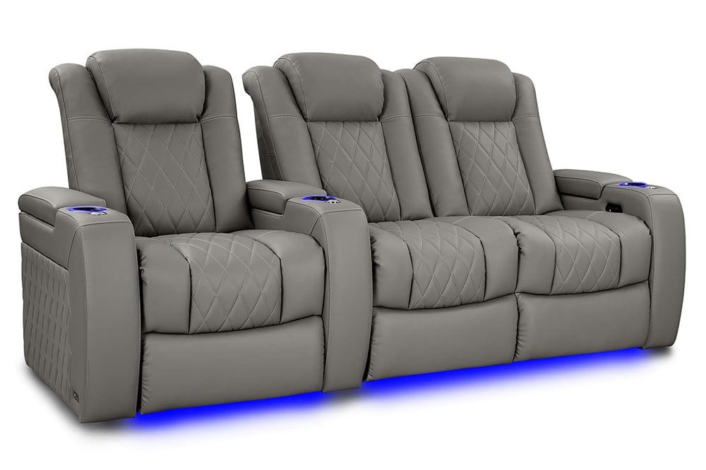 by Valencia Seating Sofa Row of 3 - Loveseat Right | Width: 99.25" Height: 43.5" Depth: 40" / Stone Valencia Tuscany Vegan Edition