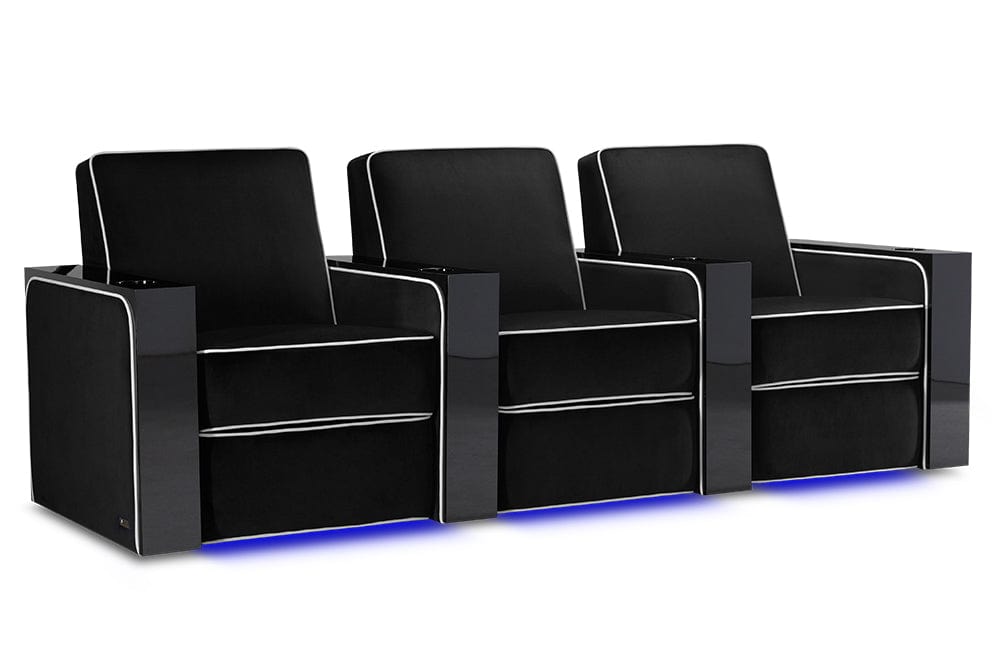 by Valencia Seating Sofa Row of 3 | Width: 99.5" Height: 37" Depth: 35.5" / Raven Valencia Naples Elegance