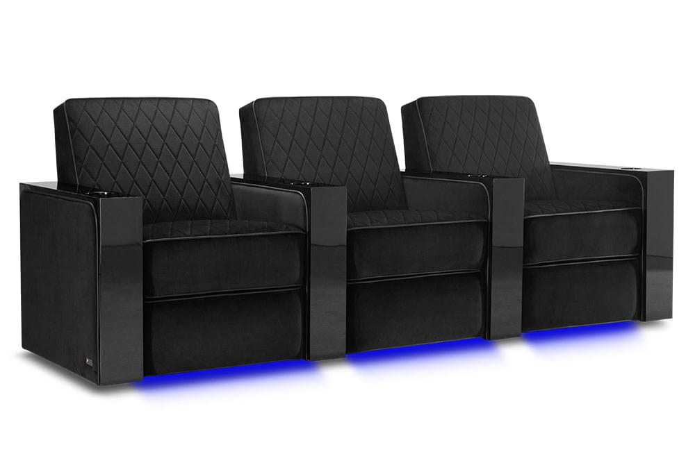 by Valencia Seating Sofa Row of 3 | Width: 99.5" Height: 37" Depth: 35.5" / Raven Valencia Naples Prestige