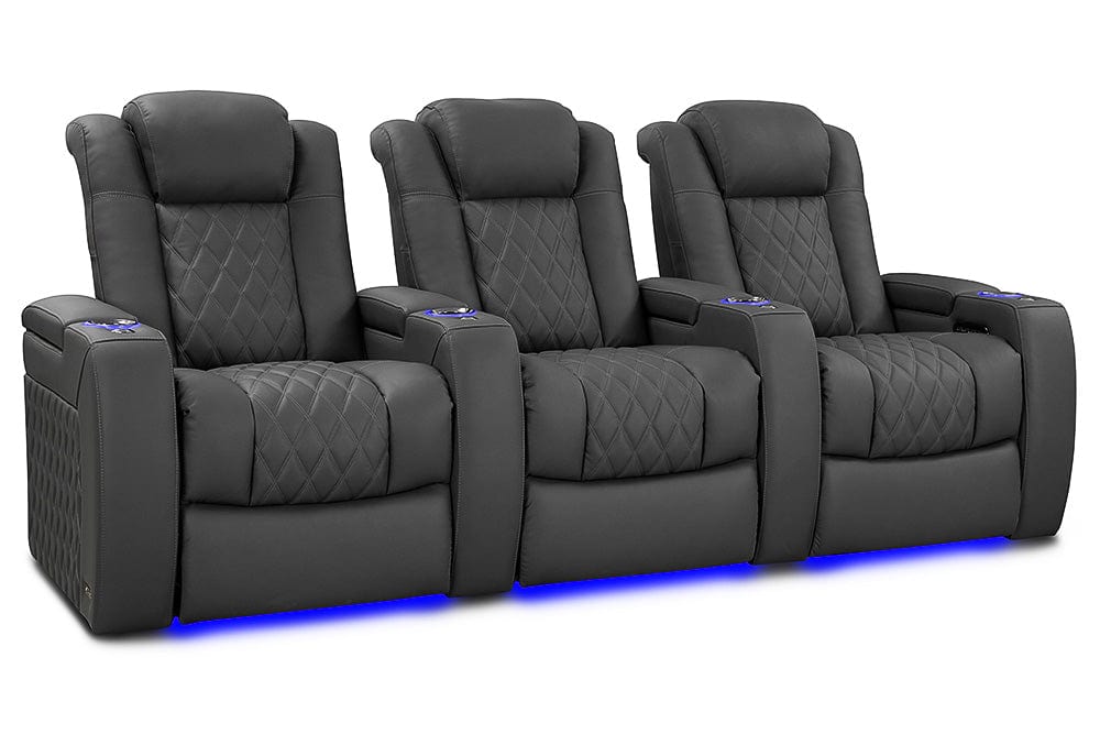 by Valencia Seating Sofa Row of 3 | Width: 99" Height: 43.5" Depth: 39.75" / Graphite Valencia Tuscany Ultimate Edition