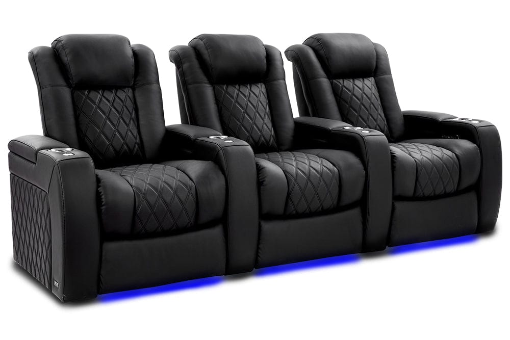 by Valencia Seating Sofa Row of 3 | Width: 99" Height: 43.5" Depth: 39.75" / Onyx Valencia Tuscany Ultimate Edition