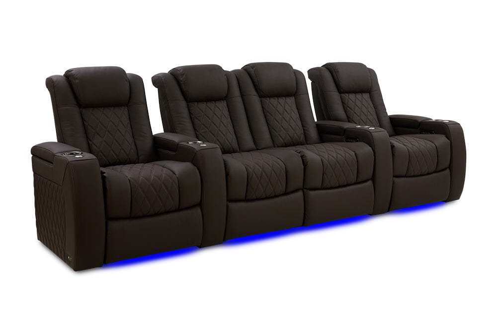 by Valencia Seating Sofa Row of 4 – Loveseat Center | Width: 123" Height: 43.5" Depth: 39.75" / Dark Roast Valencia Tuscany Ultimate Edition