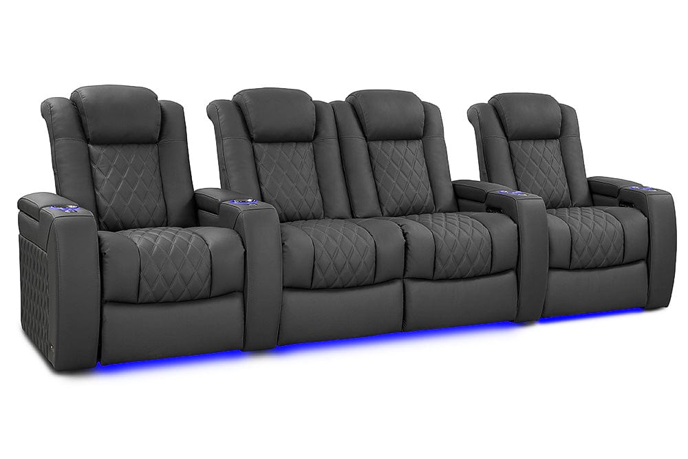 by Valencia Seating Sofa Row of 4 – Loveseat Center | Width: 123" Height: 43.5" Depth: 39.75" / Graphite Valencia Tuscany Ultimate Edition