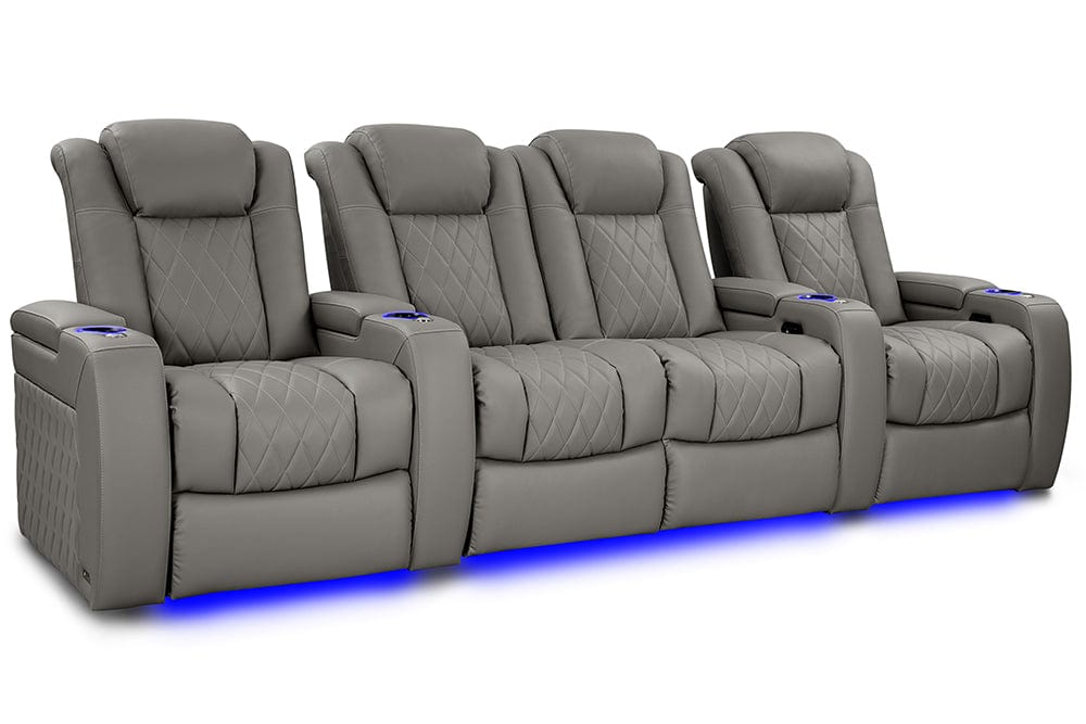 by Valencia Seating Sofa Row of 4 - Loveseat Center | Width: 123" Height: 43.5" Depth: 40" / Stone Valencia Tuscany Vegan Edition