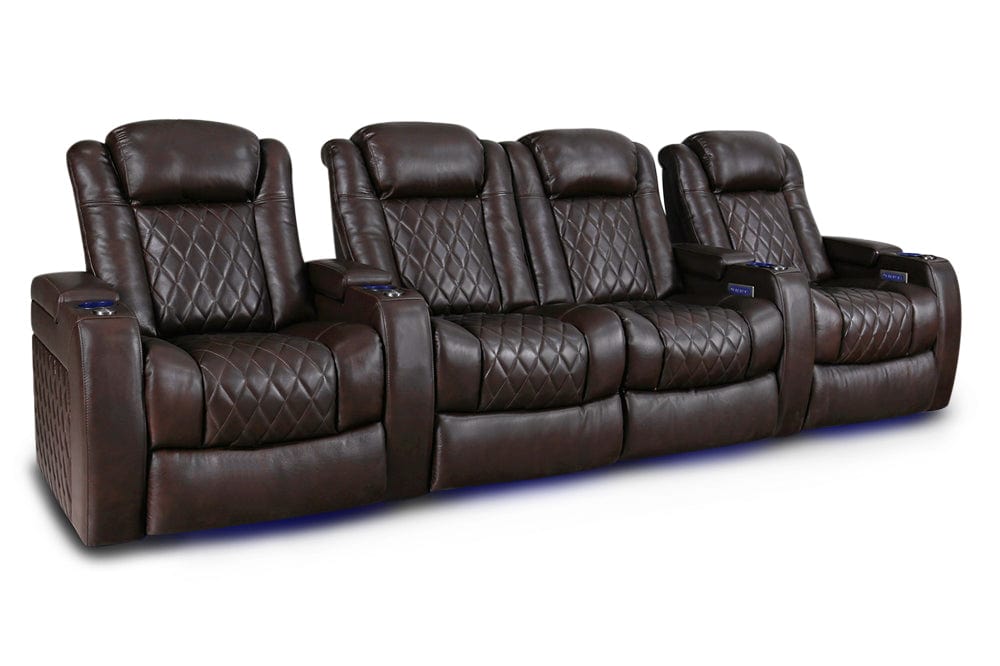 by Valencia Seating Sofa Row of 4 | Loveseat Center | Width: 129" Height: 46" Depth: 39.5" / Dark Chocolate / Regular Spec (300LB Sitting Weight Limit) Valencia Tuscany XL