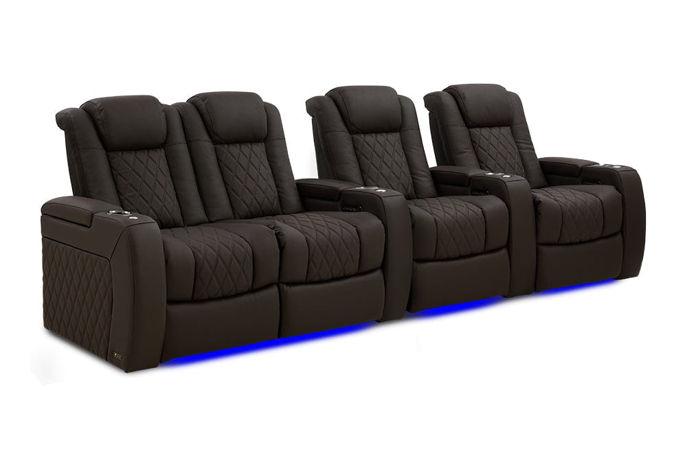 by Valencia Seating Sofa Row of 4 – Loveseat Left | Width: 123" Height: 43.5" Depth: 39.75" / Dark Roast Valencia Tuscany Ultimate Edition