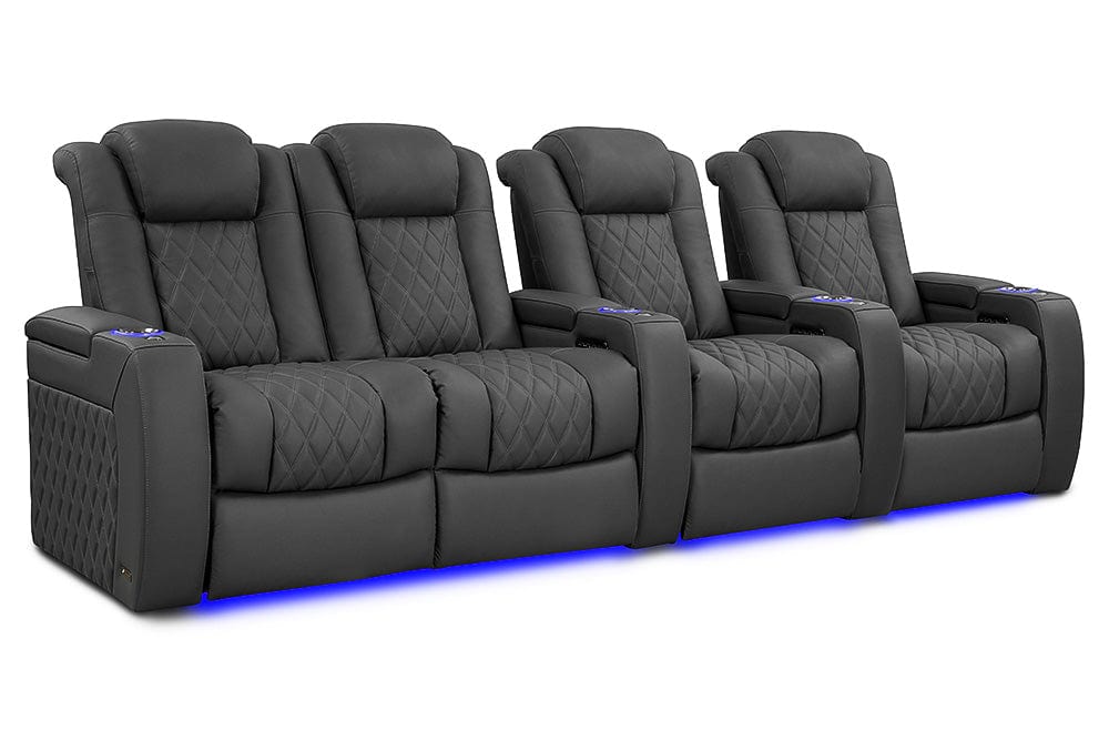 by Valencia Seating Sofa Row of 4 – Loveseat Left | Width: 123" Height: 43.5" Depth: 39.75" / Graphite Valencia Tuscany Ultimate Edition