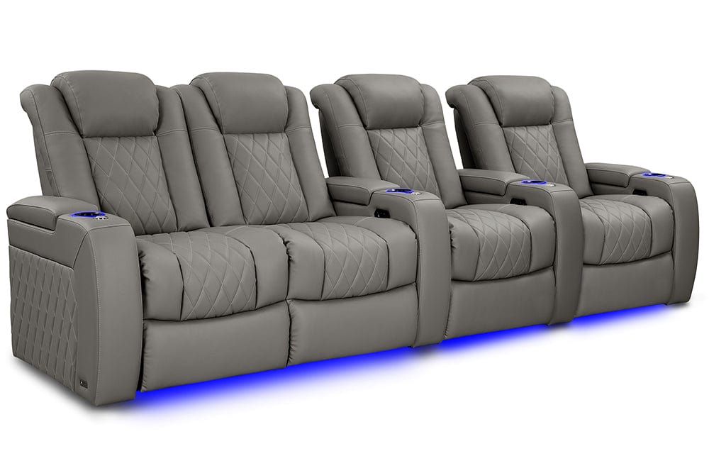 by Valencia Seating Sofa Row of 4 - Loveseat Left | Width: 123" Height: 43.5" Depth: 40" / Stone Valencia Tuscany Vegan Edition