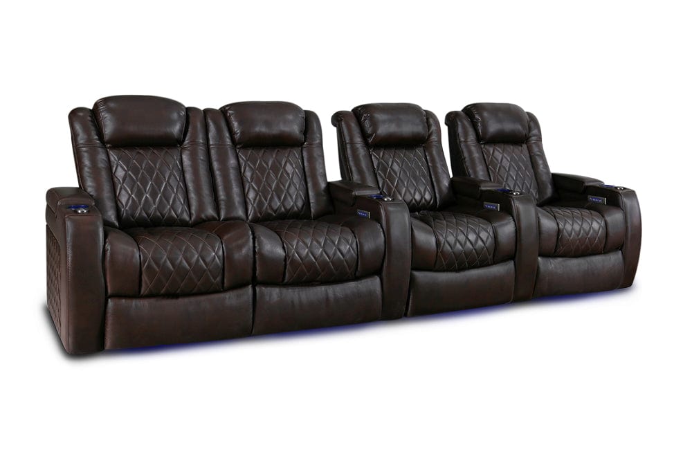 by Valencia Seating Sofa Row of 4 | Loveseat Left | Width: 129" Height: 46" Depth: 39.5" / Dark Chocolate / Regular Spec (300LB Sitting Weight Limit) Valencia Tuscany XL