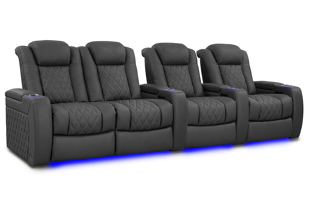 by Valencia Seating Sofa Row of 4 – Loveseat Left | Width: 129" Height: 46" Depth: 39.5" / Graphite Valencia Tuscany XL Luxury Edition