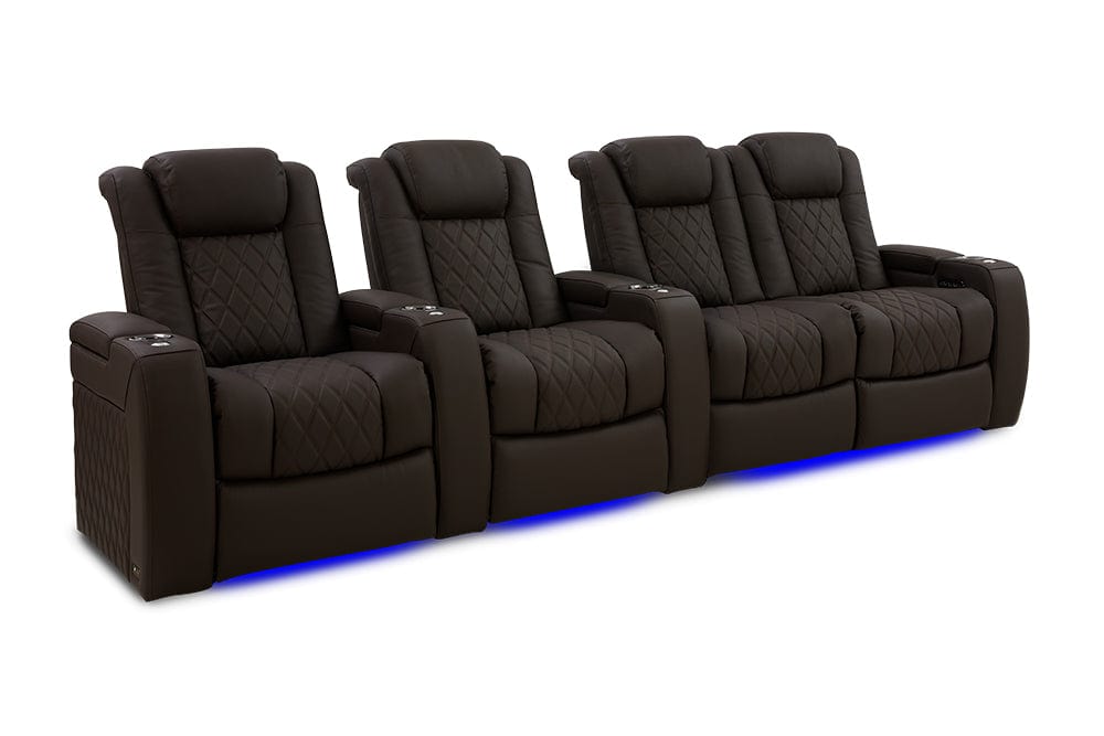 by Valencia Seating Sofa Row of 4 – Loveseat Right | Width: 123" Height: 43.5" Depth: 39.75" / Dark Roast Valencia Tuscany Ultimate Edition