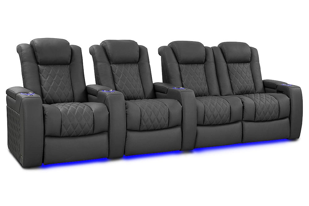 by Valencia Seating Sofa Row of 4 – Loveseat Right | Width: 123" Height: 43.5" Depth: 39.75" / Graphite Valencia Tuscany Ultimate Edition