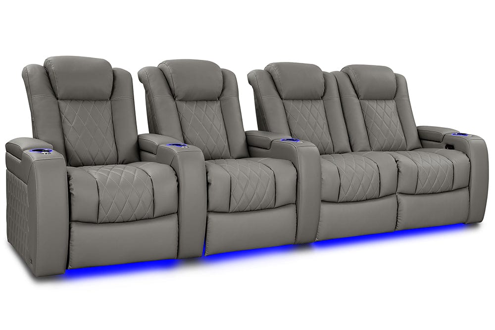 by Valencia Seating Sofa Row of 4 - Loveseat Right | Width: 123" Height: 43.5" Depth: 40" / Stone Valencia Tuscany Vegan Edition