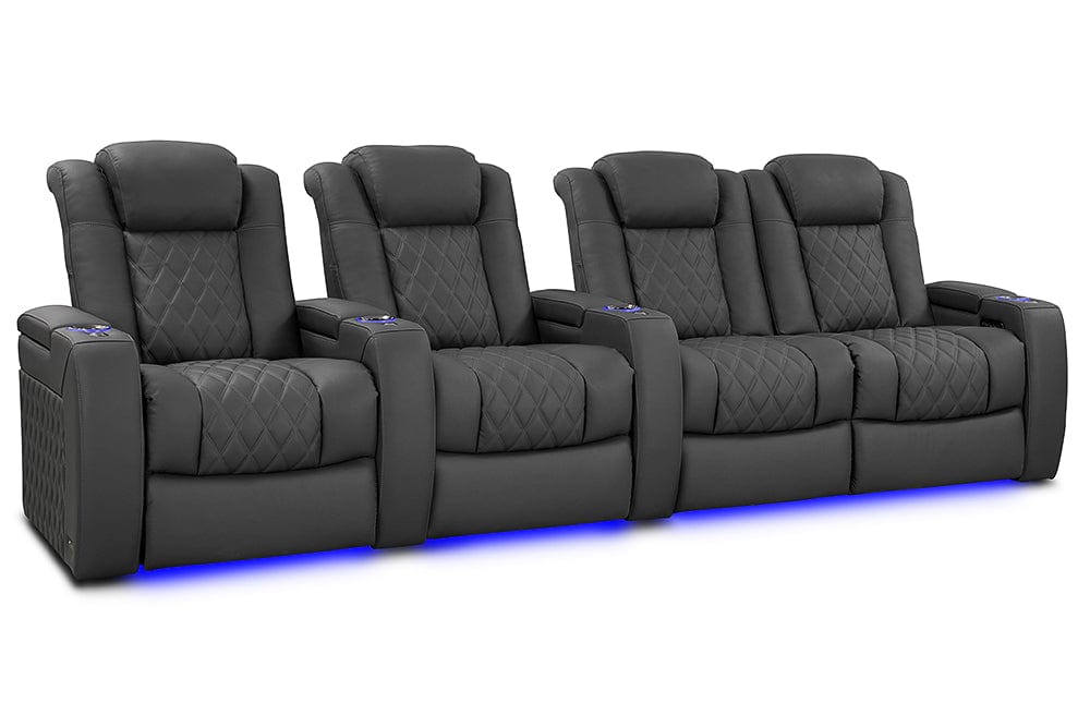 by Valencia Seating Sofa Row of 4 – Loveseat Right | Width: 129" Height: 46" Depth: 39.5" / Graphite Valencia Tuscany XL Luxury Edition
