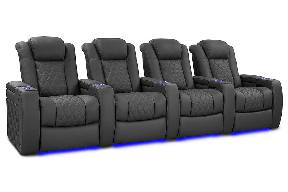 by Valencia Seating Sofa Row of 4 | Width: 129.75" Height: 43.5" Depth: 39.75" / Graphite Valencia Tuscany Ultimate Edition