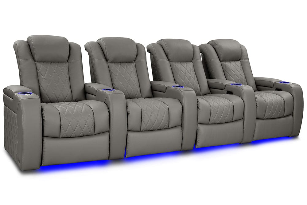 by Valencia Seating Sofa Row of 4 | Width: 129.75" Height: 43.5" Depth: 40" / Stone Valencia Tuscany Vegan Edition
