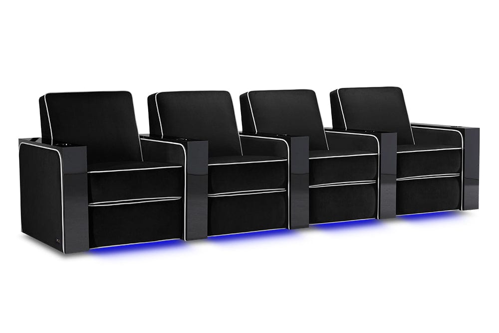 by Valencia Seating Sofa Row of 4 | Width: 130.5" Height: 37" Depth: 35.5" / Raven Valencia Naples Elegance