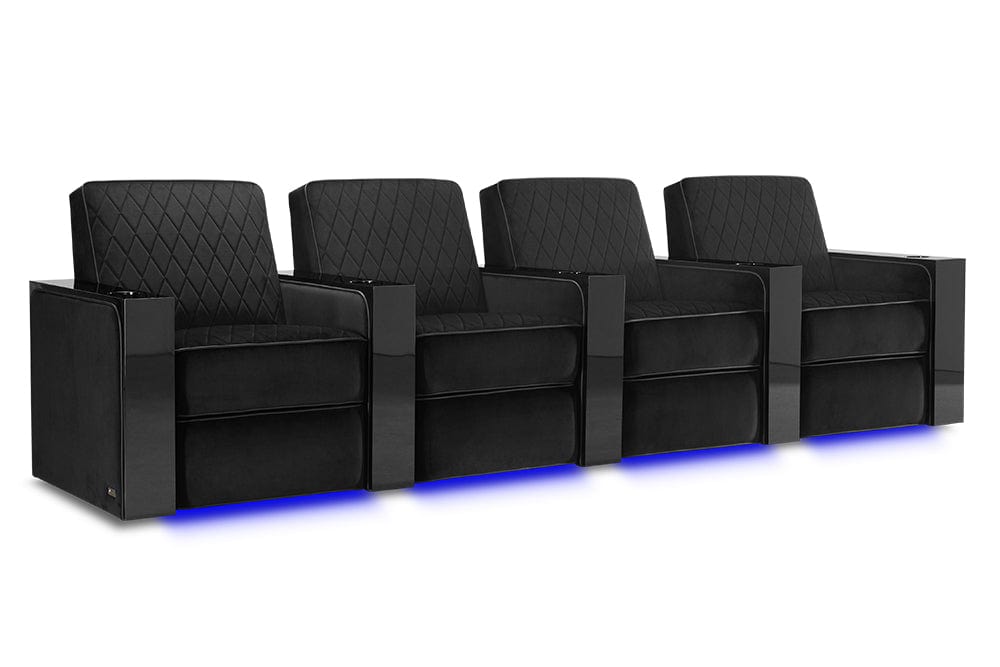 by Valencia Seating Sofa Row of 4 | Width: 130.5" Height: 37" Depth: 35.5" / Raven Valencia Naples Prestige