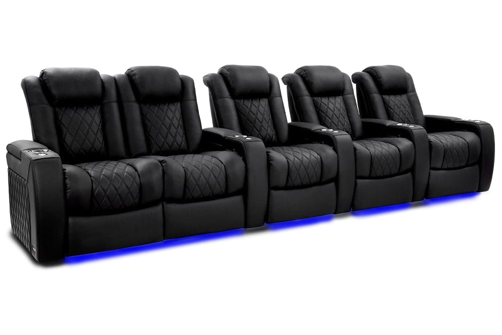 by Valencia Seating Sofa Row of 5 Loveseat Left - Width: 153.75" Height: 43.5" Depth: 39.75" / Onyx Valencia Tuscany Ultimate Edition