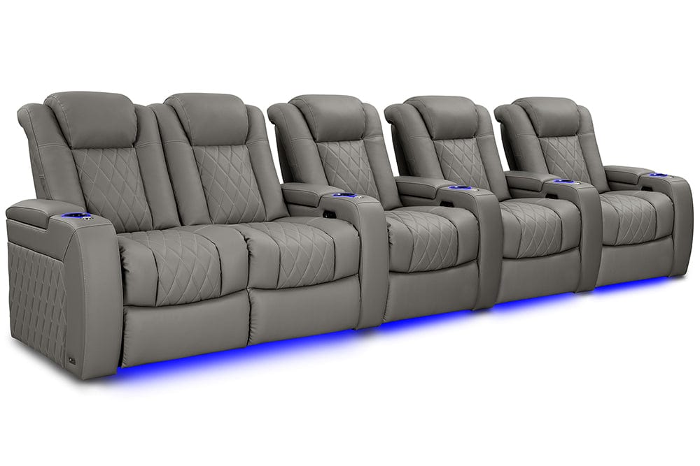 by Valencia Seating Sofa Row of 5 Loveseat Left | Width: 153.75" Height: 43.5" Depth: 40" / Stone Valencia Tuscany Vegan Edition