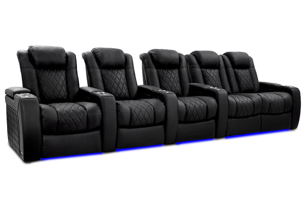 by Valencia Seating Sofa Row of 5 Loveseat Right - Width: 153.75" Height: 43.5" Depth: 39.75" / Onyx Valencia Tuscany Ultimate Edition