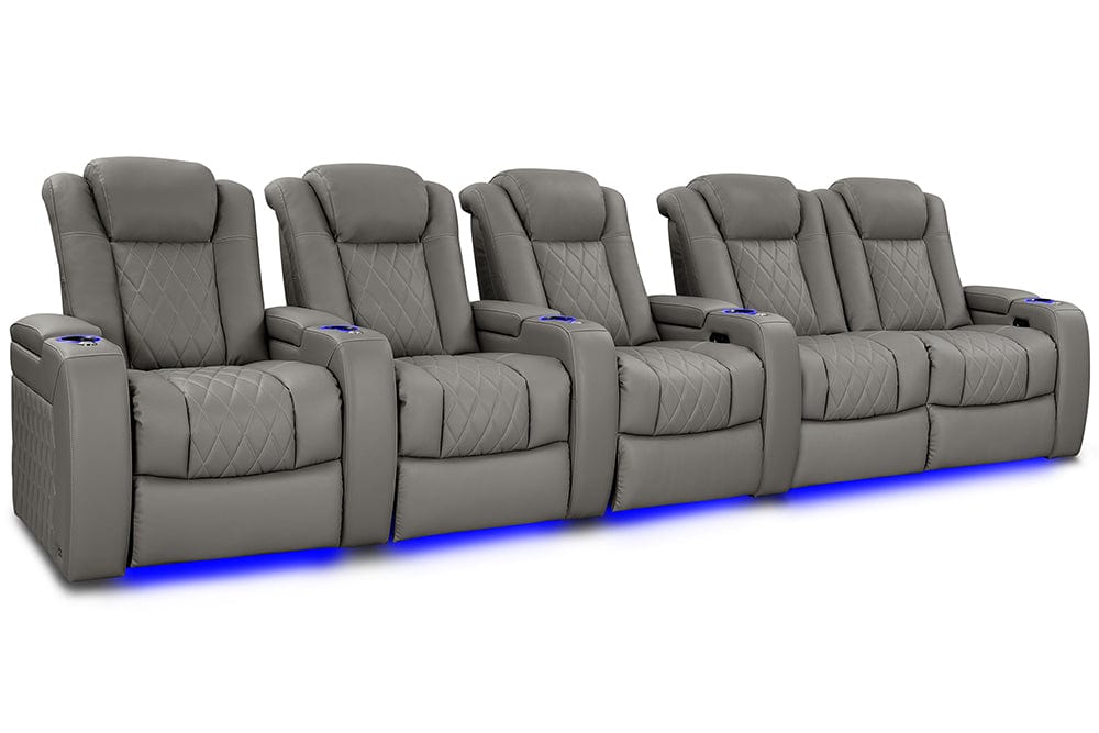 by Valencia Seating Sofa Row of 5 Loveseat Right | Width: 153.75" Height: 43.5" Depth: 40" / Stone Valencia Tuscany Vegan Edition