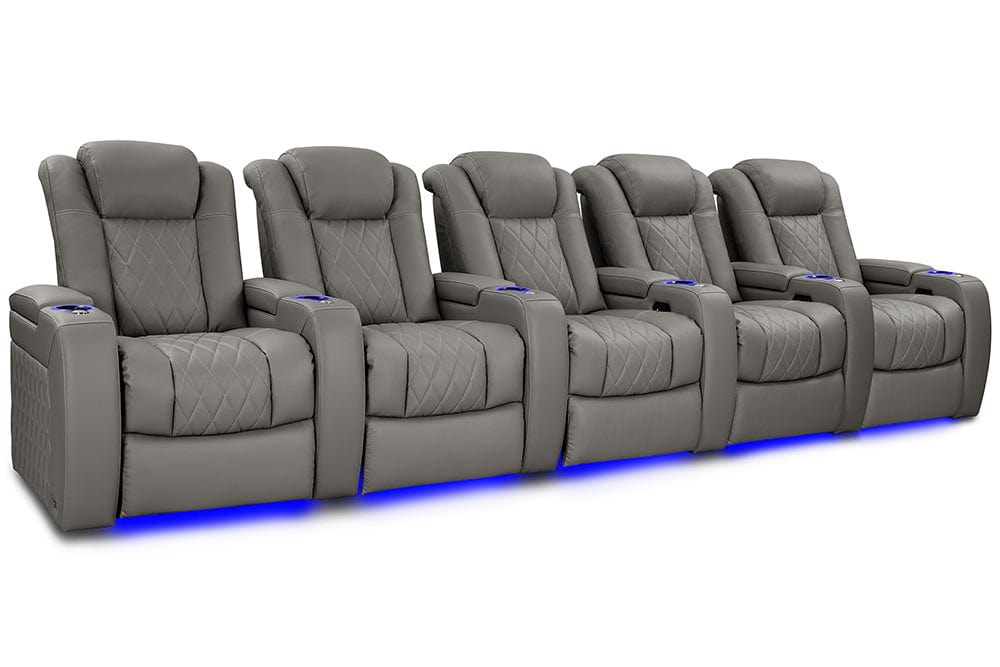 by Valencia Seating Sofa Row of 5 | Width: 160.5" Height: 43.5" Depth: 40" / Stone Valencia Tuscany Vegan Edition
