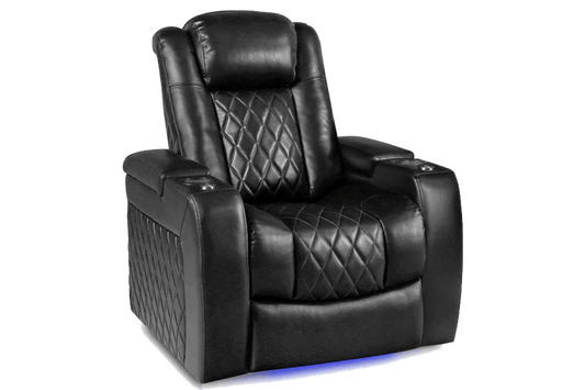 by Valencia Seating Sofa Single / Black Valencia Tuscany Single Home Theater Seating