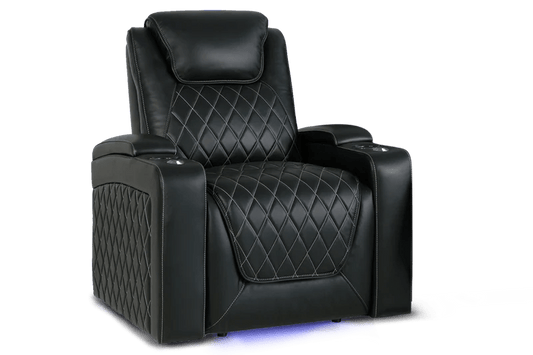 by Valencia Seating Sofa Single / Midnight Black Valencia Oslo Single Home Theater Seating